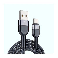 Cable de cordon trenzado de 1 metro con salida usb a tipo c - WI - 188 - TYPEC - Mishop Mexico