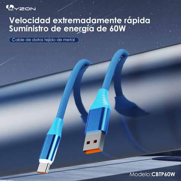 Cable USB Tipo C De Alta Velocidad CBTP60W - Mishop Mexico