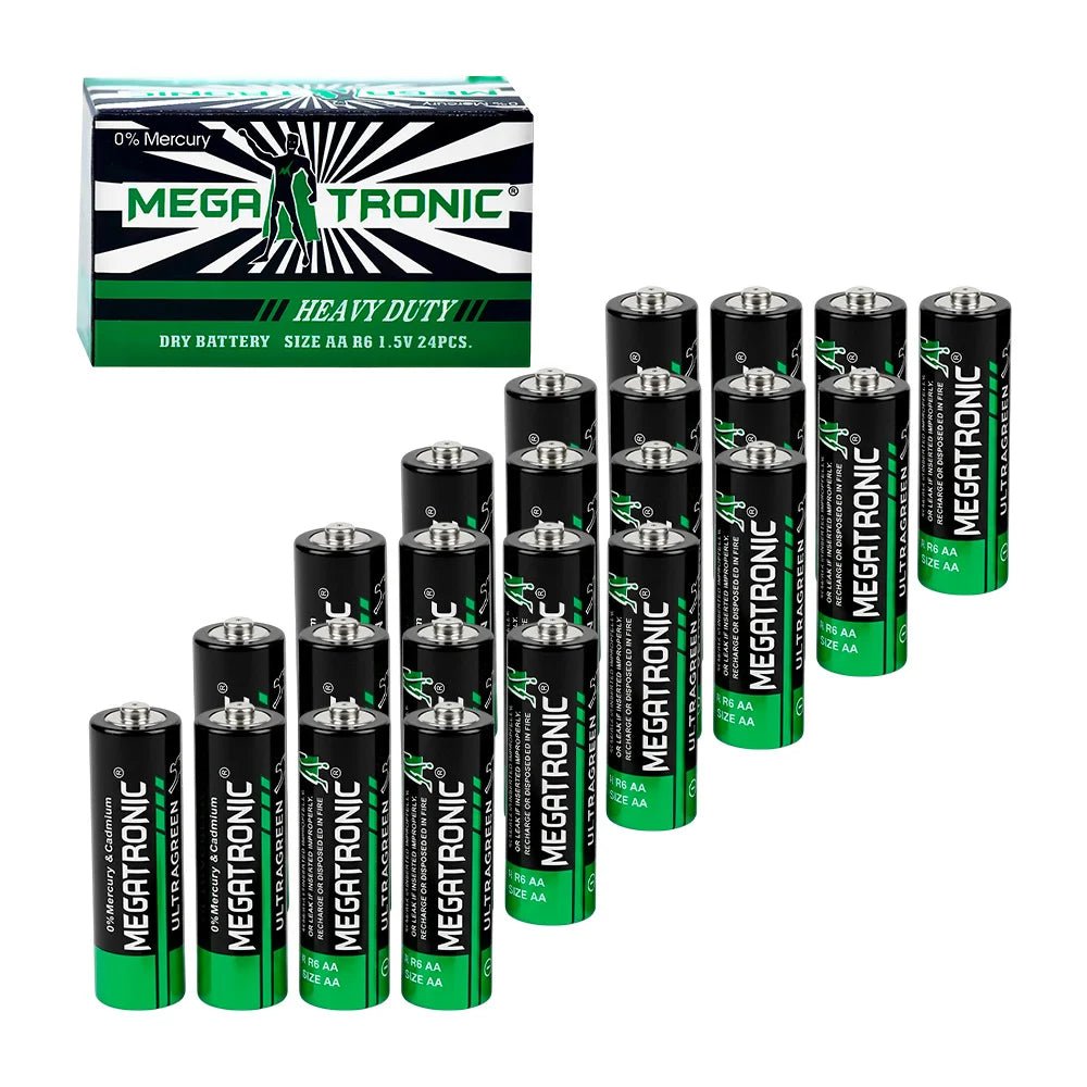 Caja con 24 pilas megatronic doble a, 6 blísters con 4 pilas - 36 - Mishop Mexico