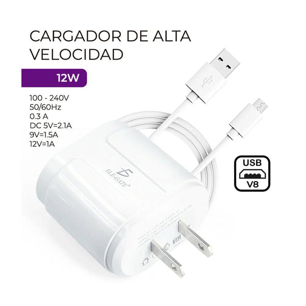 Cargador de carga rápida con entrada v8 / ch - 84 - v8 - Mishop Mexico