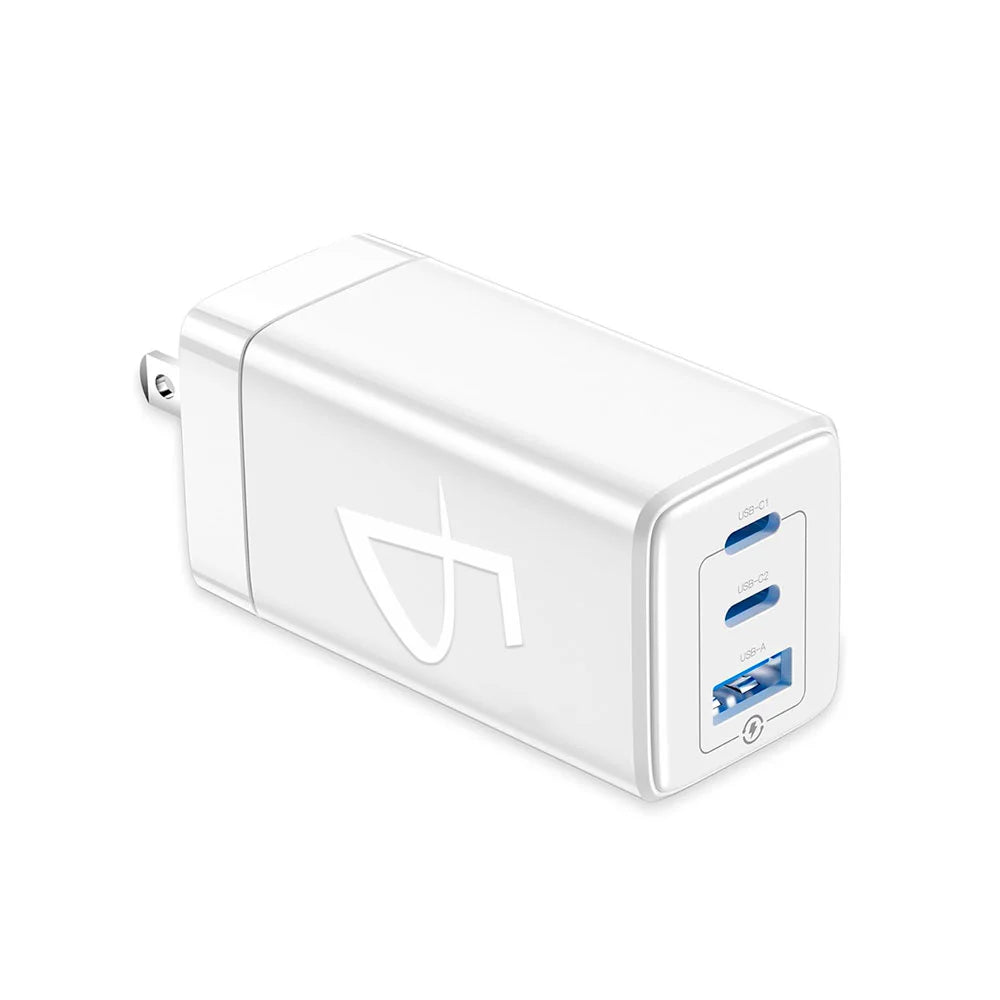 Cubo cargador 3 en 1 con 2 puertos usb-c y usb de 65 watts, variedad de colores - CH.113 Imagen principal del producto