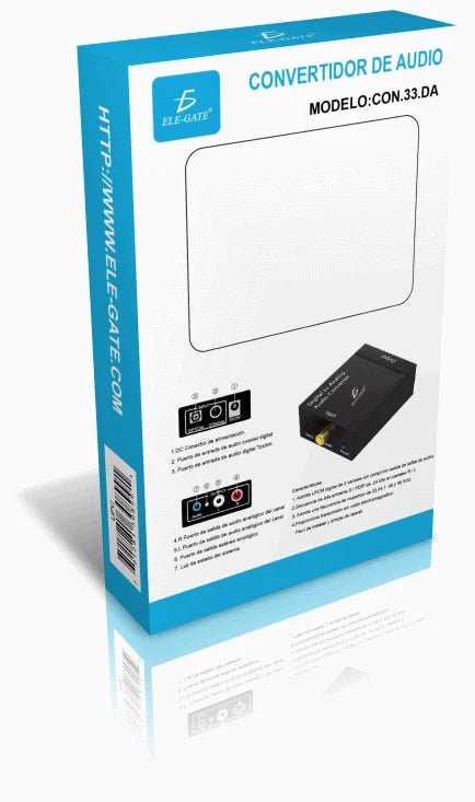 Convertidor de audio digital a análogo, óptico RCA compuesto, multifuncional - con.33.da - Mishop Mexico