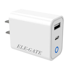 Cubo cargador con 1 puerto USB - C y 1 puerto de PD 20w con protección de voltaje - CH - 102 - Mishop Mexico