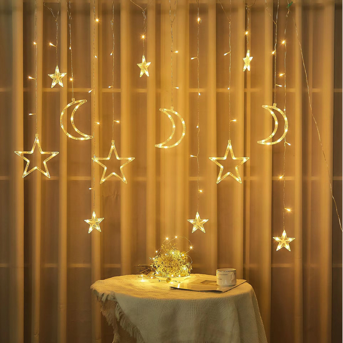 Luces de decoracion de estrella y luna DP-1067