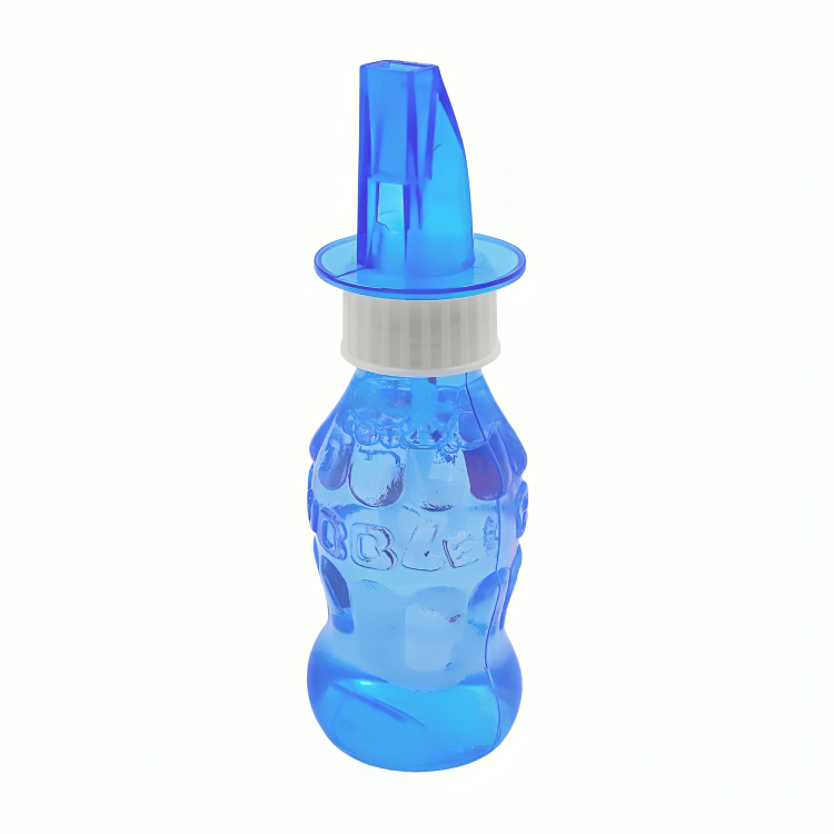 Frasco en forma de refresco con silbato y jabón para hacer burbujas, variedad - Mishop Mexico