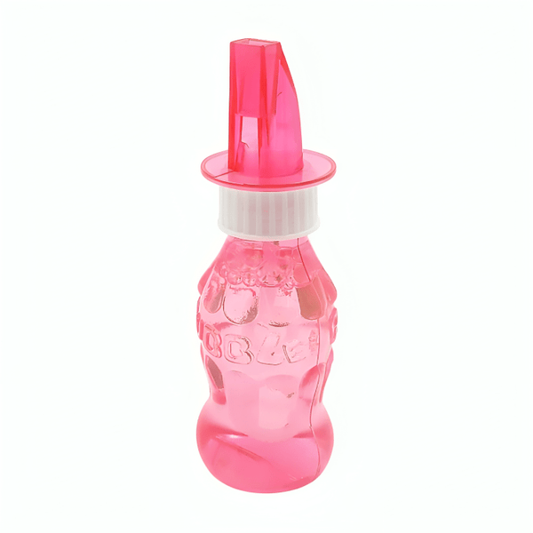 Frasco en forma de refresco con silbato y jabón para hacer burbujas, variedad - Mishop Mexico