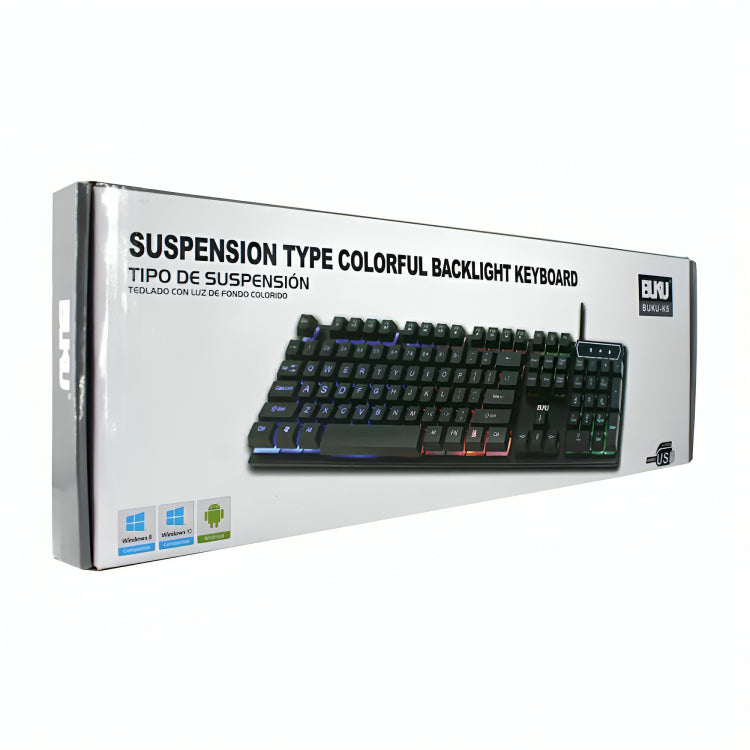 Teclado gamer con luces RGB BUKU-K5