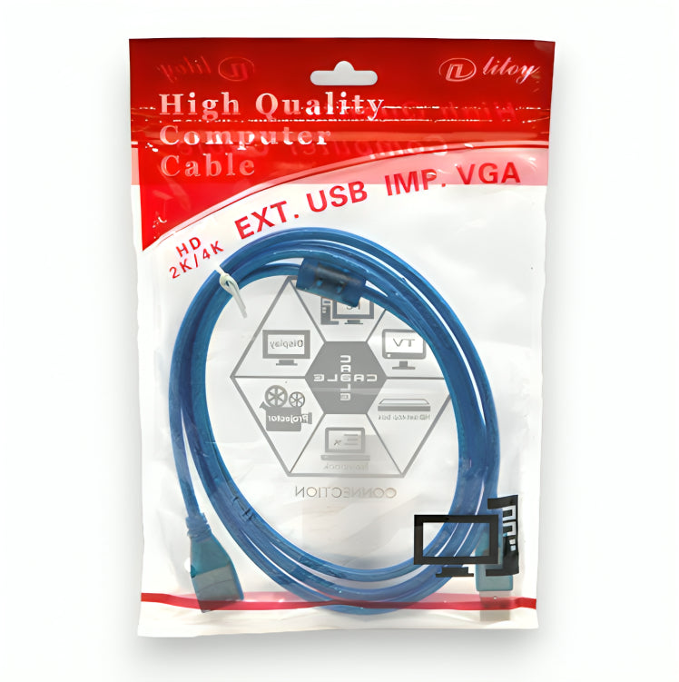 Extencion de USB de 1.5m herma a macho EXT 1.5M(HEMBRAYMACHO) Imagen principal del producto