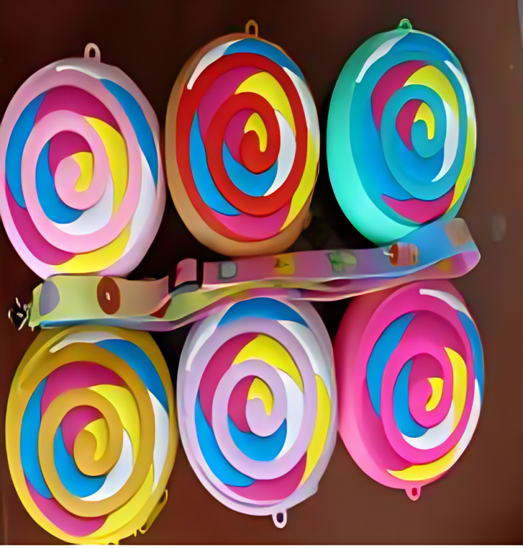 Monedero de silicona diseño de piruleta de colores - KM-G13