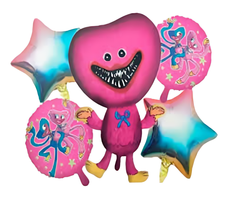 Set de globos de aluminio diseño Poppy Play Time: Kissy Missy - 809-75-124 Imagen principal del producto