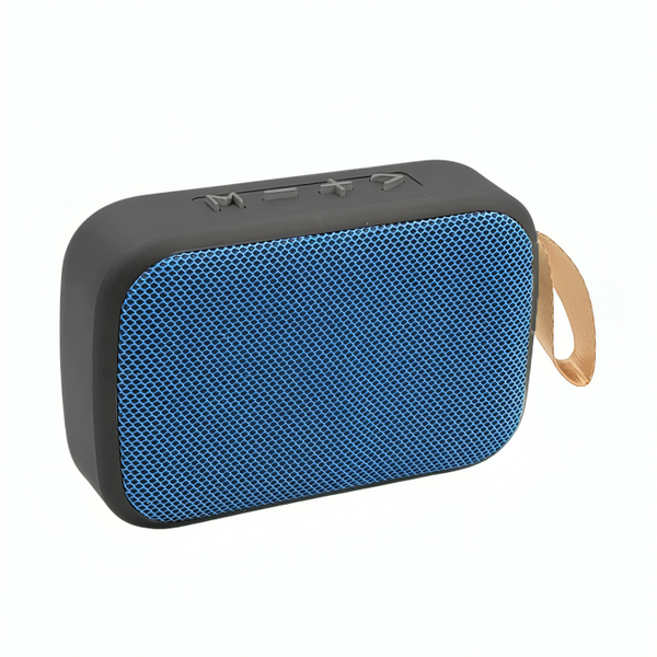 Mini bocina bluetooth con entrada usb y micro sd + asa, tamaño 11.5 x 7.5 cm LU88304