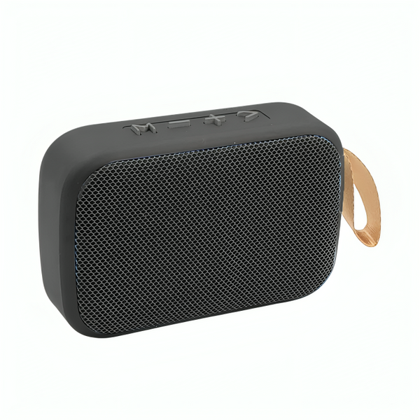Mini bocina bluetooth con entrada usb y micro sd + asa, tamaño 11.5 x 7.5 cm LU88304