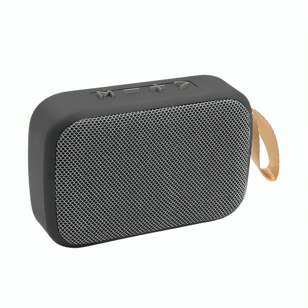 Mini bocina bluetooth con entrada usb y micro sd + asa, tamaño 11.5 x 7.5 cm LU88304