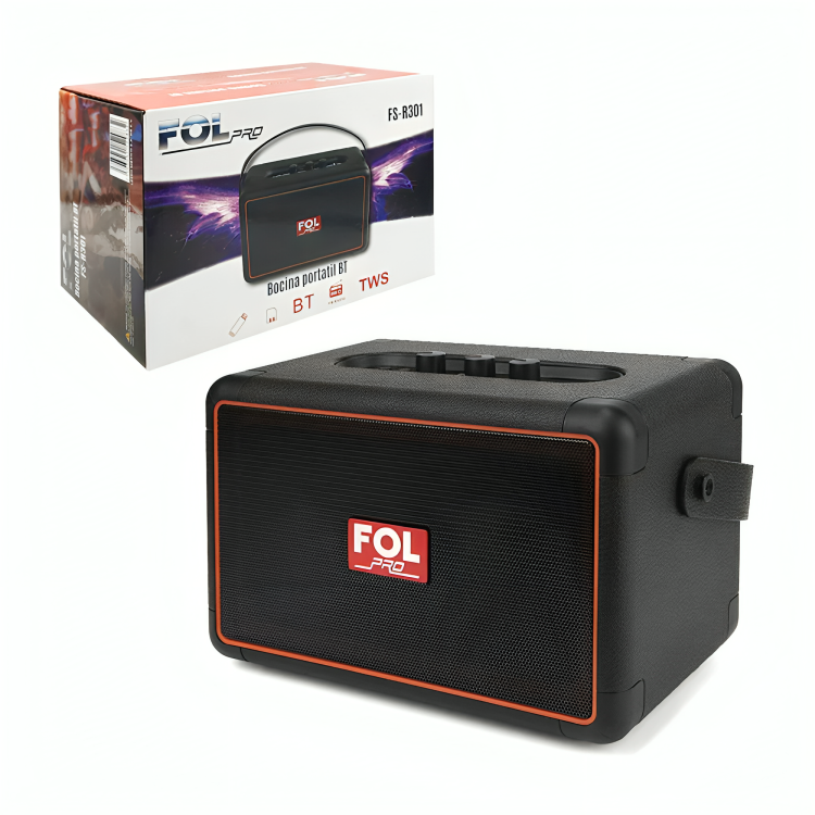 Bocina cuadrada fol pro, inalámbrica, multifuncional, puerto usb, tf y radio fm FS-R301 Imagen principal del producto