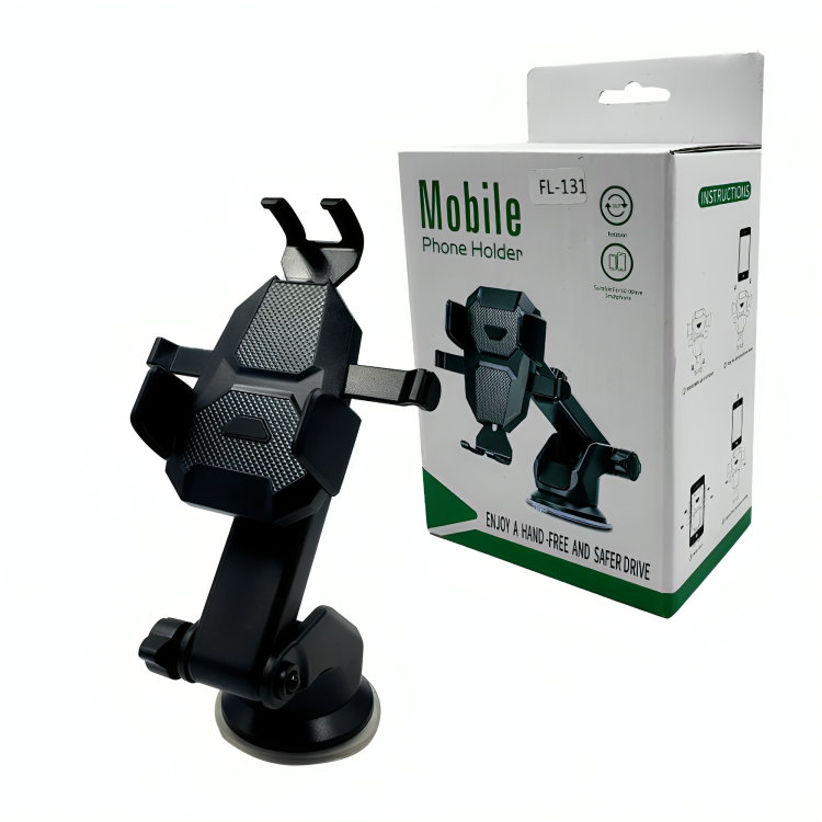 Soporte para teléfono de plástico ajustable con ventosa fl-131