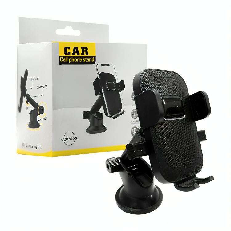Soporte para celular, universal y ajustable con ventosa + giro de 360 grados  CZ038-33