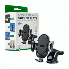 Soporte ajustable para carro con ventosa de seguridad, 360 grados, universal FL-81