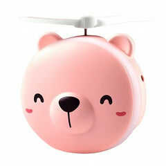 2 en 1 Cute Piggy Mini ventilador cosmético luz LED  LAM1045
