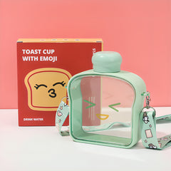 botella de agua en forma de tostadas con emoji   ZY-CUP025