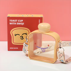 botella de agua en forma de tostadas con emoji   ZY-CUP025