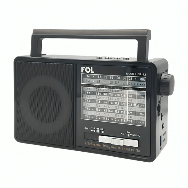 Radio bocina fol multifuncional, puerto usb, tf y fm, inalámbrico con luz rgb FR-12