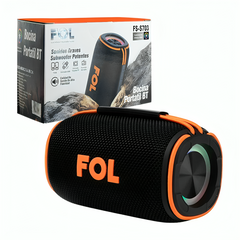 Bocina cilíndrica, pequeña, inalámbrica, sonido estéreo, puerto usb y tf + rgb FS-S703