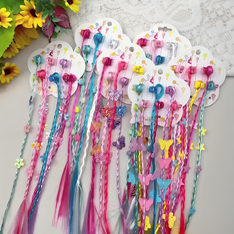 Peluca de poni en trenza con broche 120-16