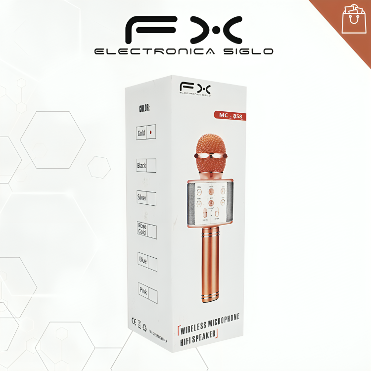 Micrófono bocina bluetooth con entrada para usb y sd MC-858 FX Imagen secundaria del producto