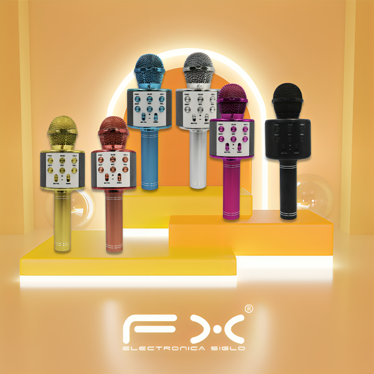 Micrófono bocina bluetooth con entrada para usb y sd MC-858 FX Imagen principal del producto