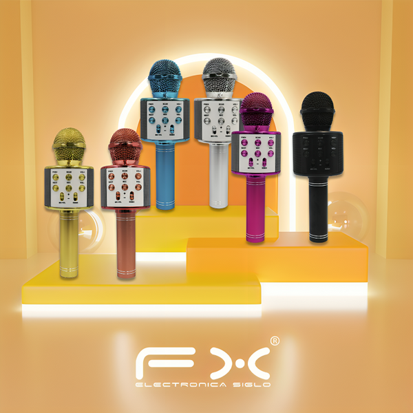 Micrófono bocina bluetooth con entrada para usb y sd MC-858 FX