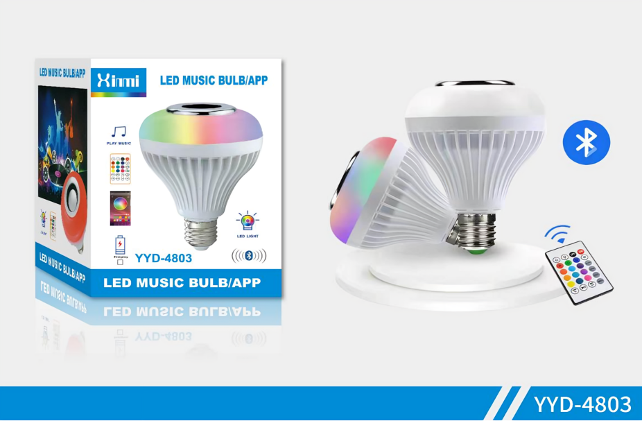Bombilla musical RGB con Bluetooth SND-1701 XINMI Imagen principal del producto