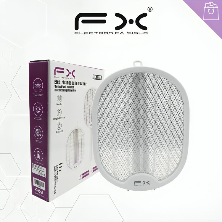 RAQUETA PARA ZANCUDOS LUZ MORADA COLGANTE HX-828 Imagen principal del producto