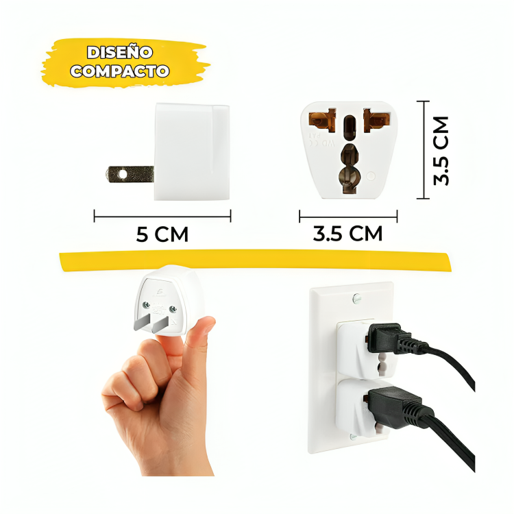 Adaptador de corriente enchufe universal, estilo europeo CH.60 Imagen secundaria del producto