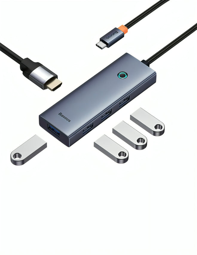 Hub adaptador tipo c de 5 puertos 4 usb y hdmi  HUB052
