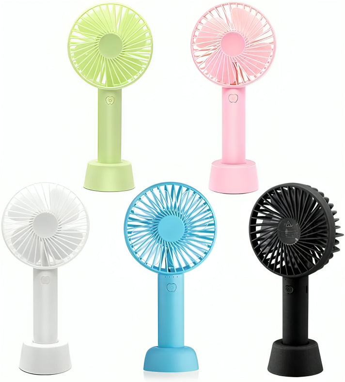 VENTILADOR DE MANO CON BASE Y PILA   FS-1106 Imagen secundaria del producto