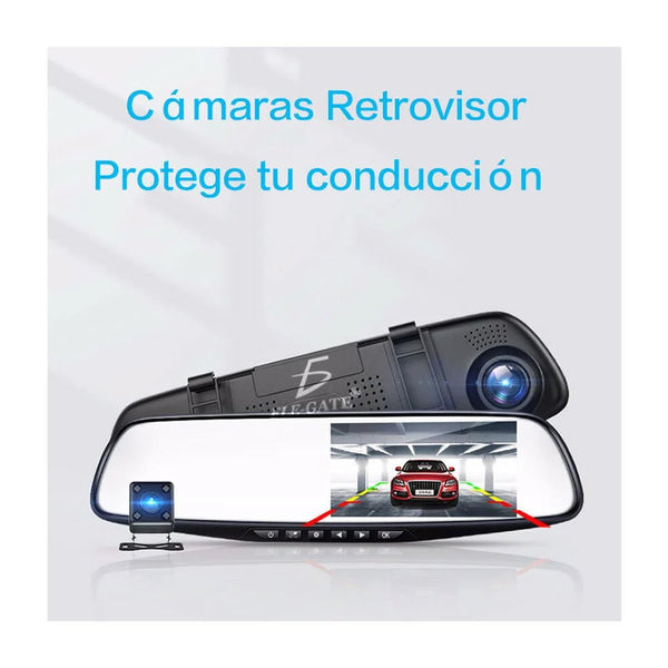 Kit de 2 cámaras para coche, adheribles en el retrovisor, con variedad de funciones - web.33 - Mishop Mexico