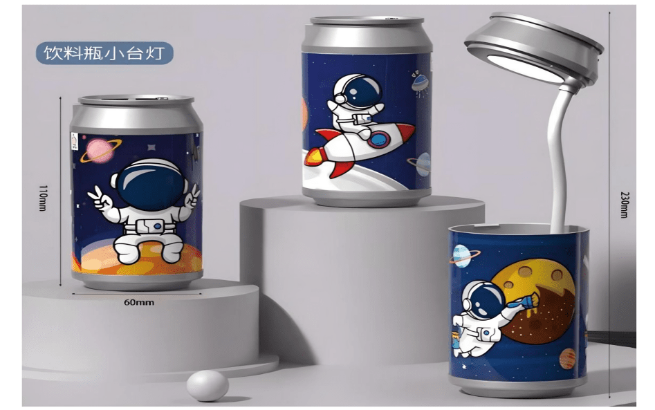 Lámpara de escritorio con forma de botella de bebida XINMI