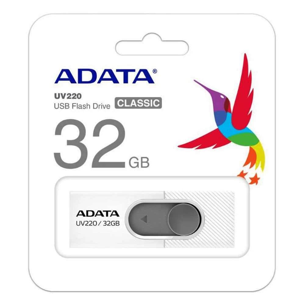 Memoria usb 2.0 flash drive adata uv220 color blanco gris con capacidad de 32gb - auv220 - 32g - rwhgy - Mishop Mexico Imagen principal del producto