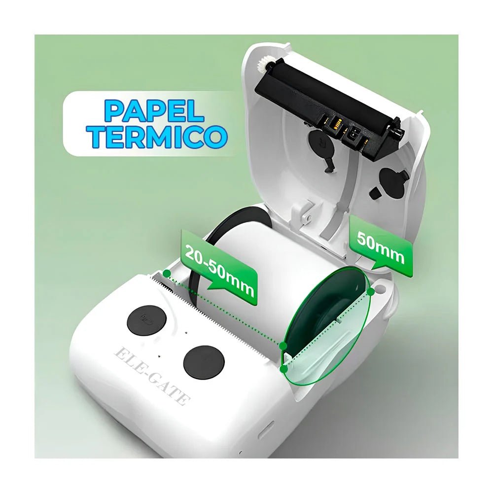Mini impresora portátil para etiquetas 58mm, bluetooth, diseño de panda - Mishop Mexico