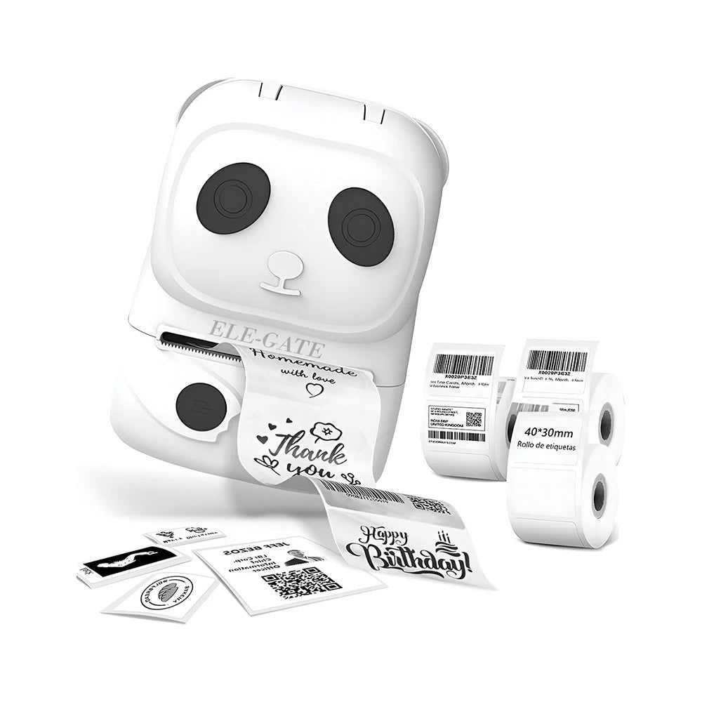 Mini impresora portátil para etiquetas 58mm, bluetooth, diseño de panda - Mishop Mexico Imagen principal del producto