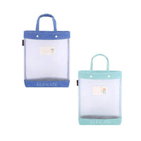 Mochila tipo bolsa transparente con malla reforzada, variedad de colores - off.03.8 - Mishop Mexico