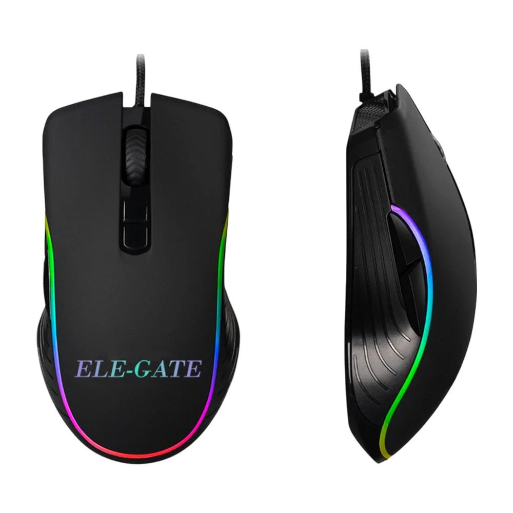 Mouse con cable usb + botón para ajustar dpi y luz rgb - MO.30 - Mishop Mexico