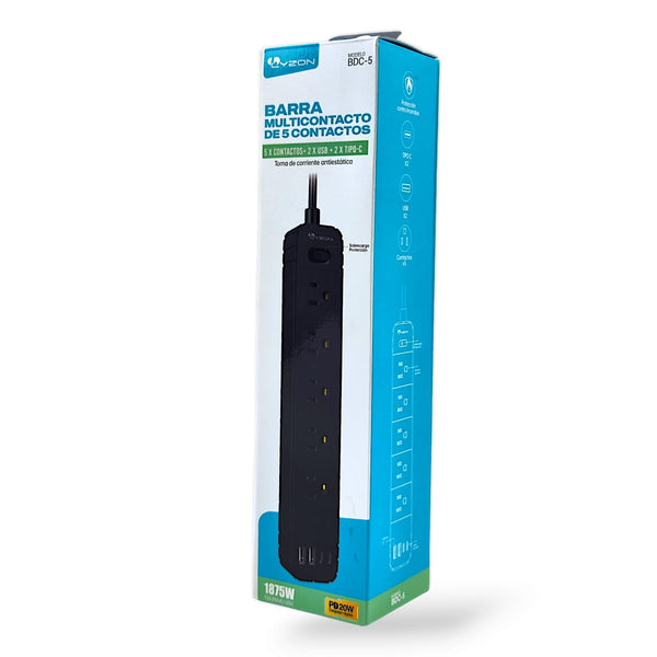 Multi Contacto De Barra LYZON BDC - 5 - Mishop Mexico