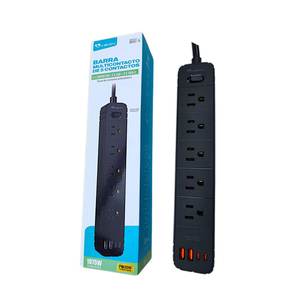 Multi Contacto De Barra LYZON BDC - 5 - Mishop Mexico