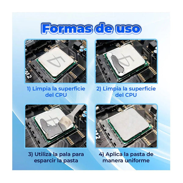 Pasta térmica disipadora de calor ideal para refrigerar el procesador sin agentes corrosivos, 2g - con.121 - Mishop Mexico
