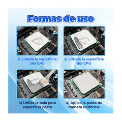 Pasta térmica disipadora de calor ideal para refrigerar el procesador sin agentes corrosivos, 2g - con.121 - Mishop Mexico