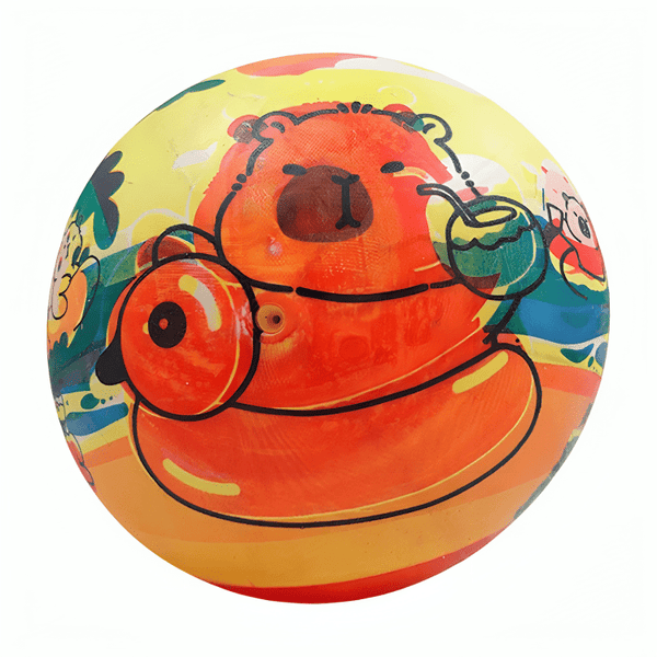 Pelota desinflada multicolor de látex con estampado, variedad de diseños / g-920-30 / 90849 / y-010-41 - Mishop Mexico