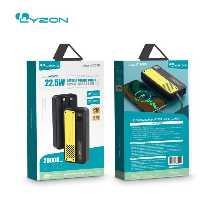 PILA POWER BANK LYZON ly - 2000 - Mishop Mexico Imagen principal del producto