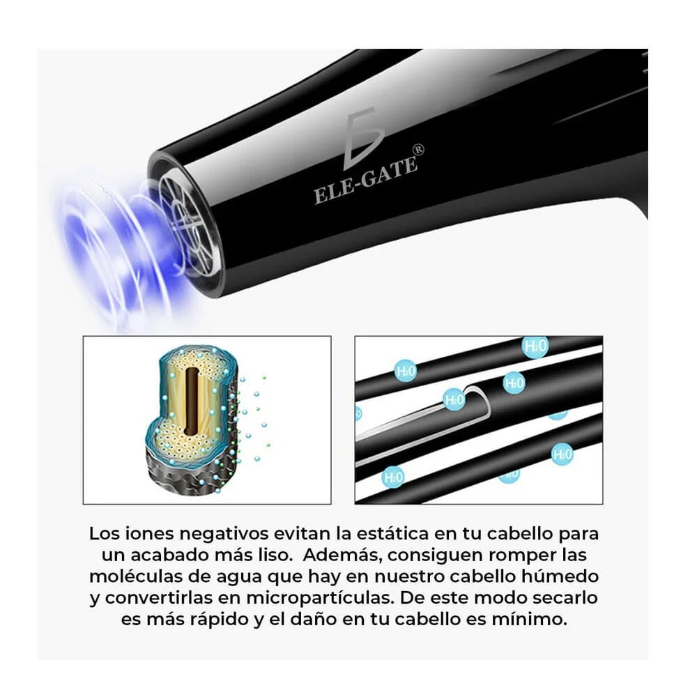 Secadora de cabello portátil 80w Protection - hair dryer - Mishop Mexico