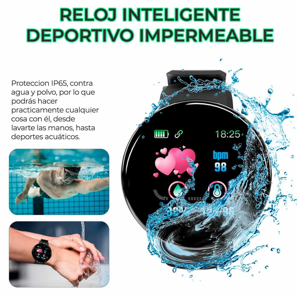 Smart watch deportivo pantalla táctil a color TFT de 1.44 pulgadas - wch.d18 - Mishop Mexico
